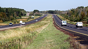 Photo of Hwy 33 in northern Minnesota